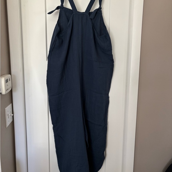 Casual Navy Blue Overalls - Picture 2 of 4